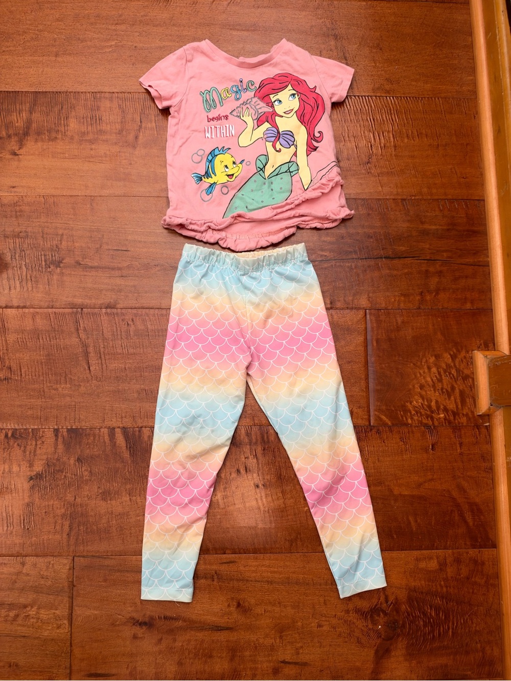 Disney Princess Ariel Magic Begins Within Ariel Girls 4T Matching Set